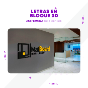 Rótulo 3D en MDF